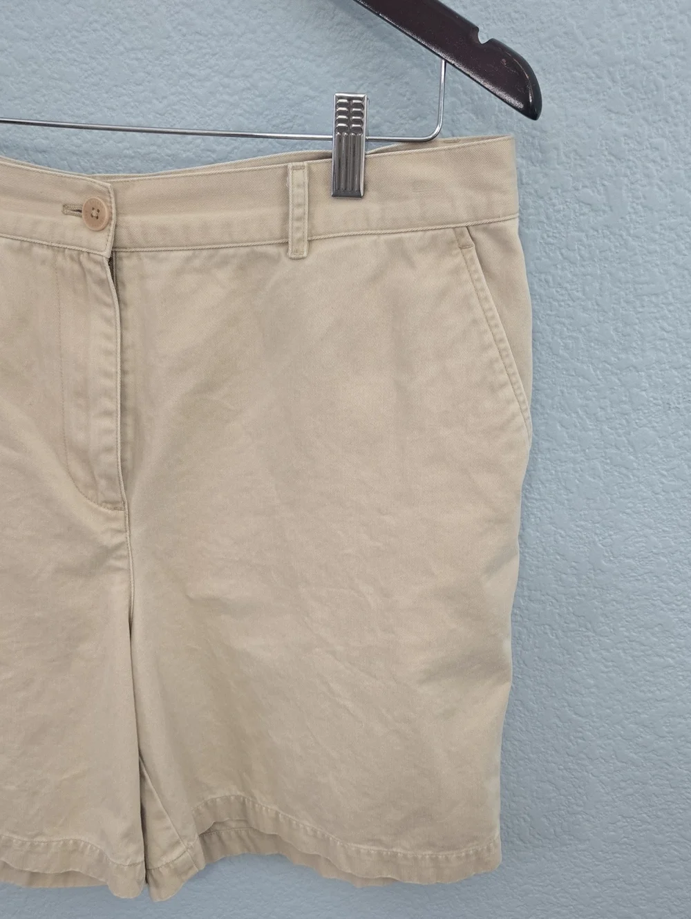 VTG LAUREN JEANS CO RALPH LAUREN Beige Women's Chino Shorts SZ 14 Cotton Classic